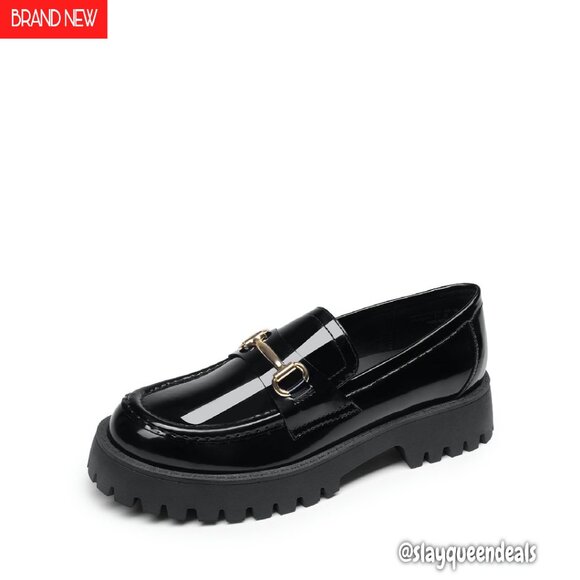 Platform Loafers with Arch Support, Slip-On Casual Business Shoes